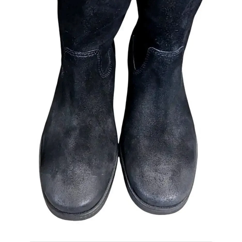 Ugg Josefene Short Boot In Black Womens Velvety Suede Size US 9.5 EU 40.5 NEW